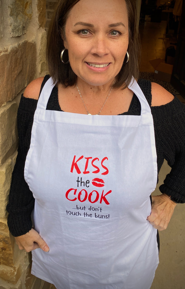 Kiss The Chef Apron - Kitchen Wear Cupcake Food Bake Cooking Funny Banter