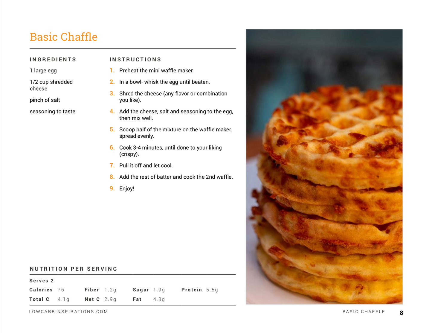 Keto Chaffle Recipes eBook Cookbook