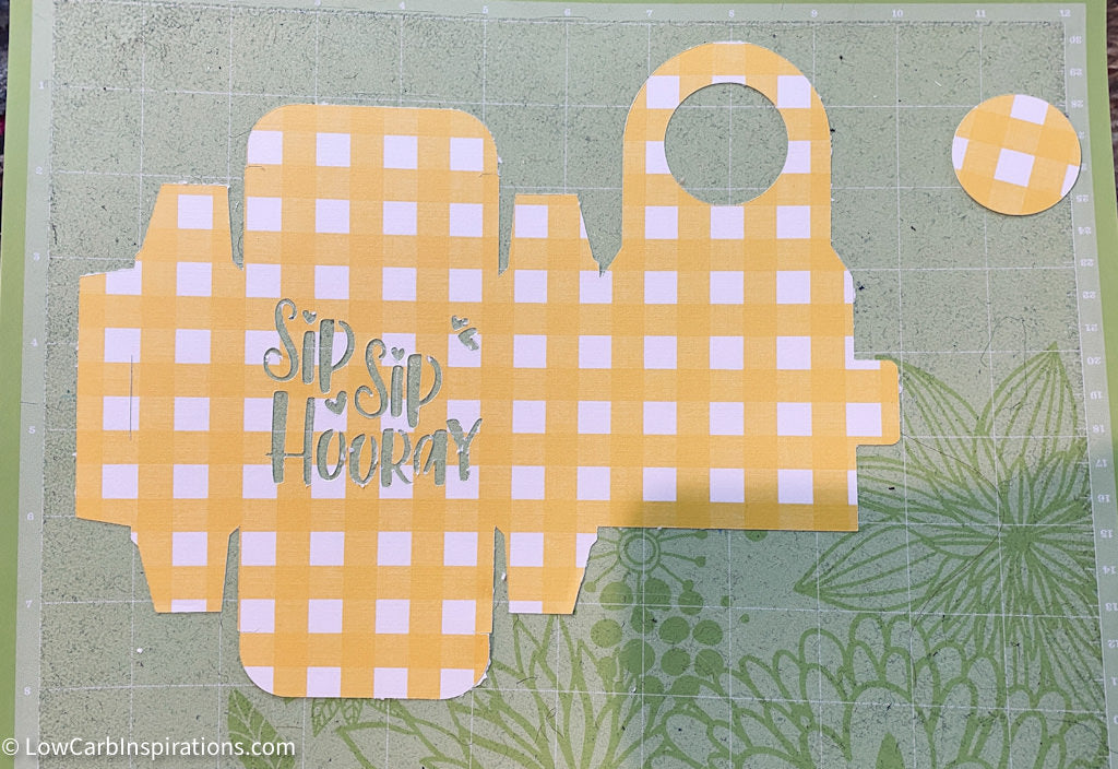 Sip Sip Hooray Wine Bottle Hanging Box Printable (SVG and PDF formats)