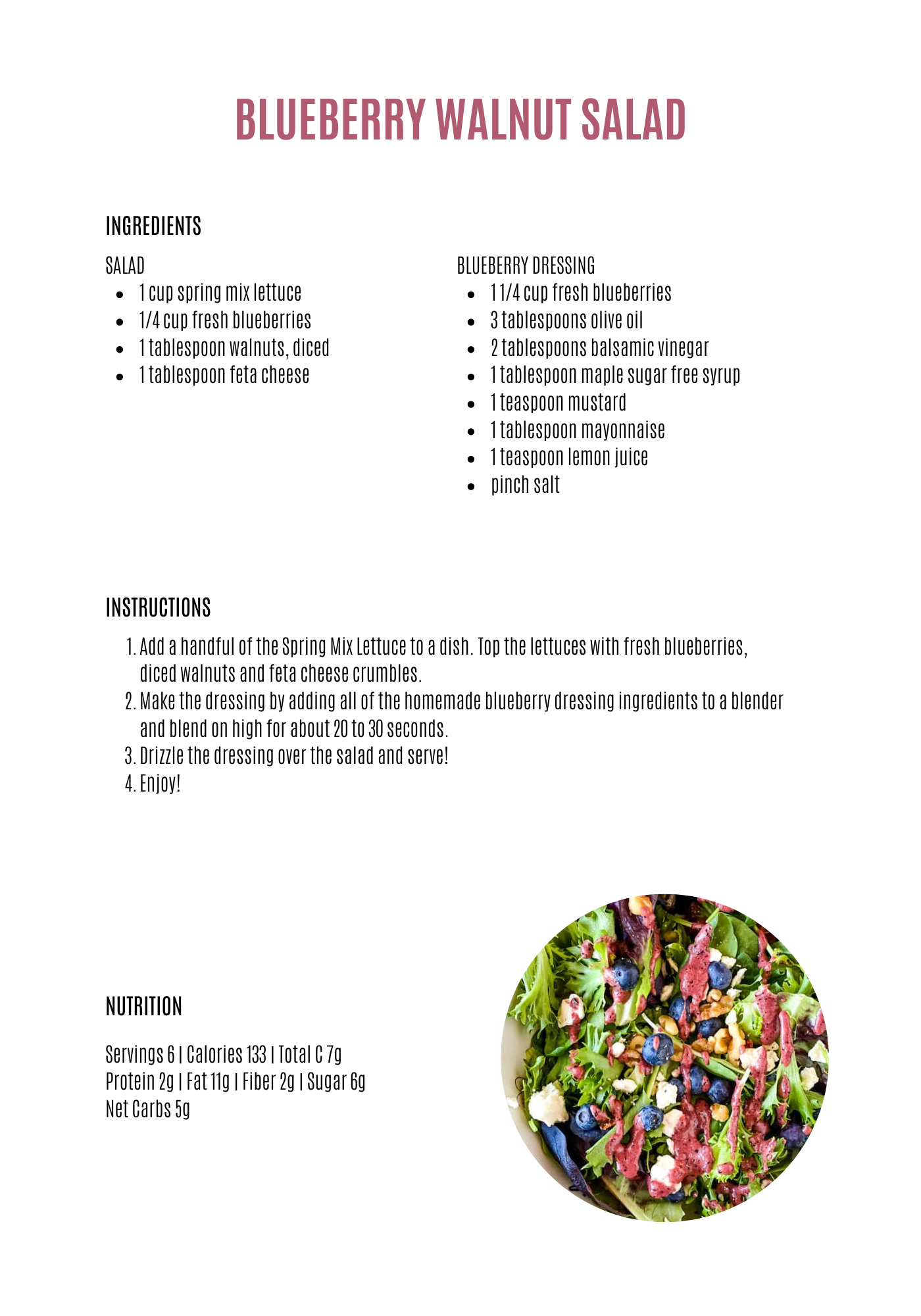 Simple Salad Recipes (digital download)