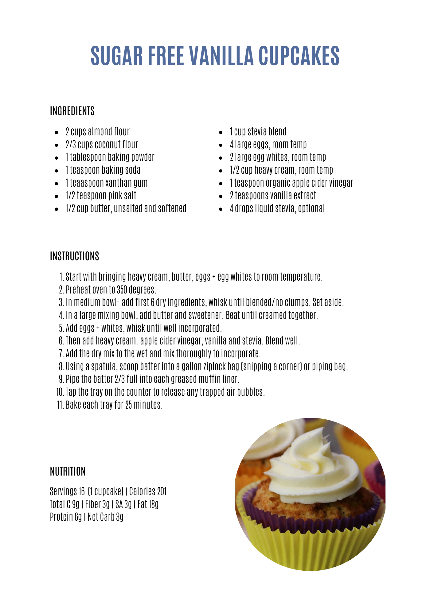 Easy Sugar Free Desserts (digital download)