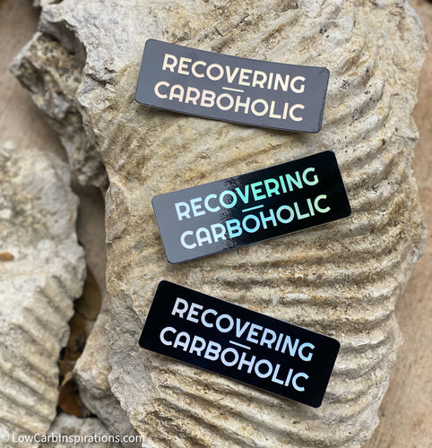 Holographic Recovering Carboholic Sticker