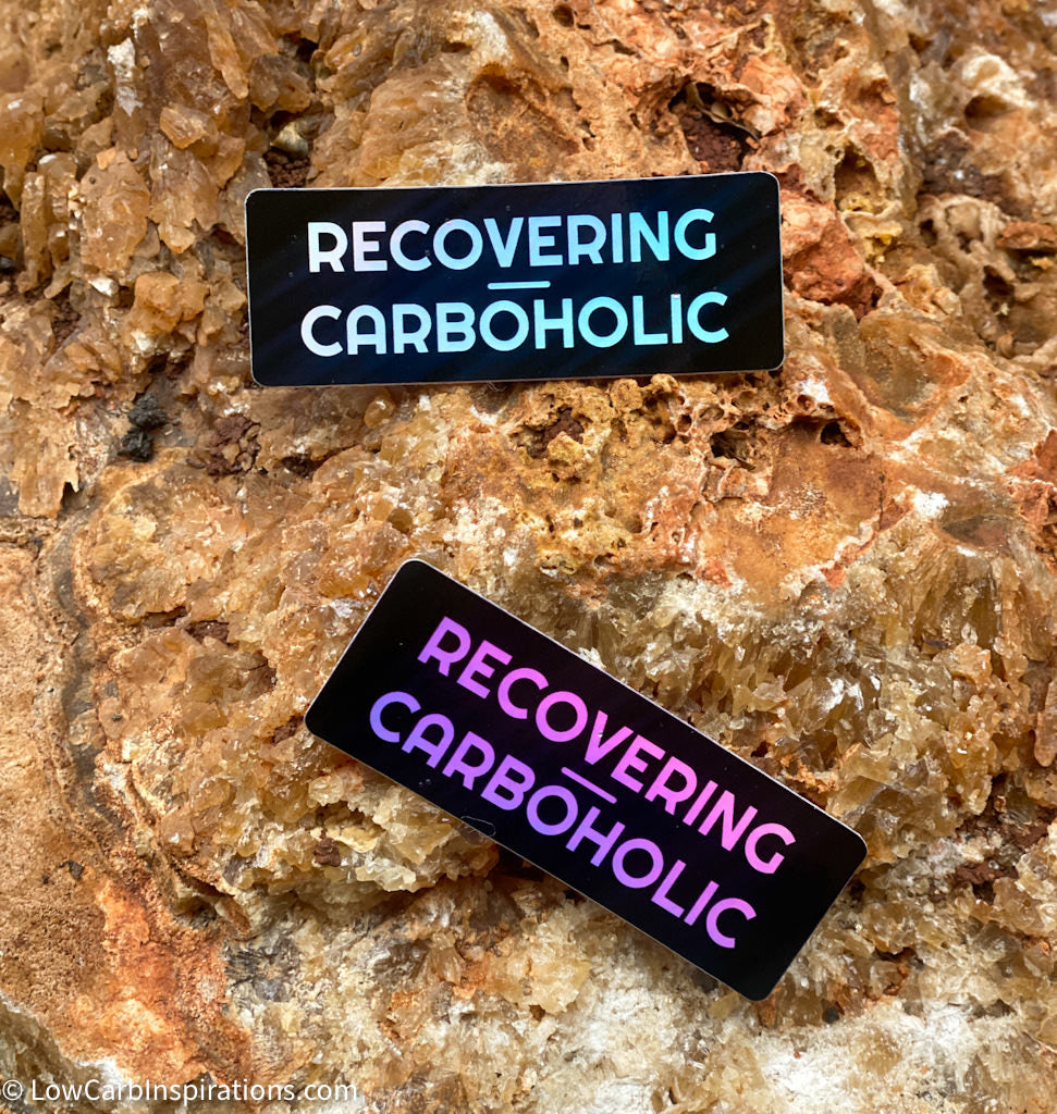 Holographic Recovering Carboholic Sticker