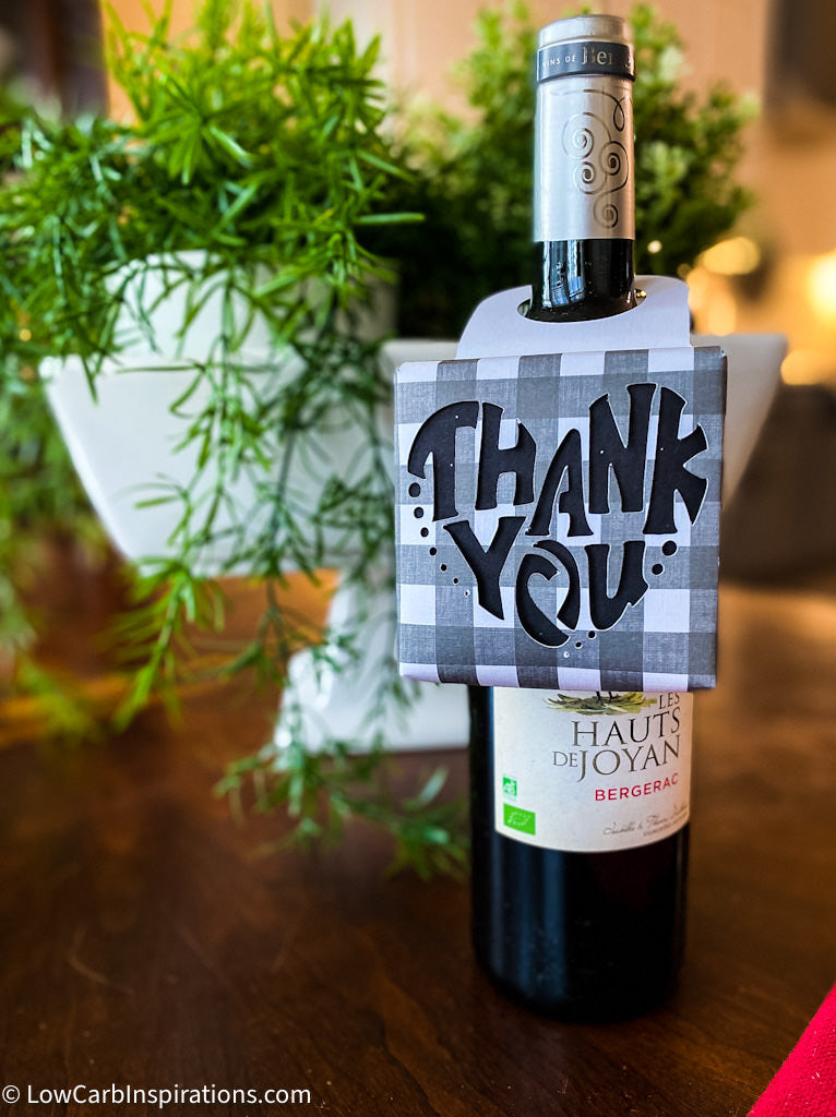 Thank You Wine Bottle Hanging Box Printable (SVG and PDF formats)