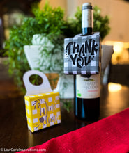 Load image into Gallery viewer, Thank You Wine Bottle Hanging Box Printable (SVG and PDF formats)