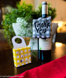 Thank You Wine Bottle Hanging Box Printable (SVG and PDF formats)