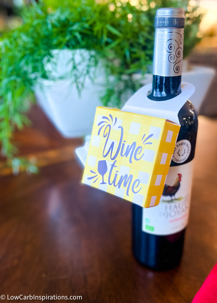 Wine Time Bottle Hanging Box Printable (SVG and PDF formats)